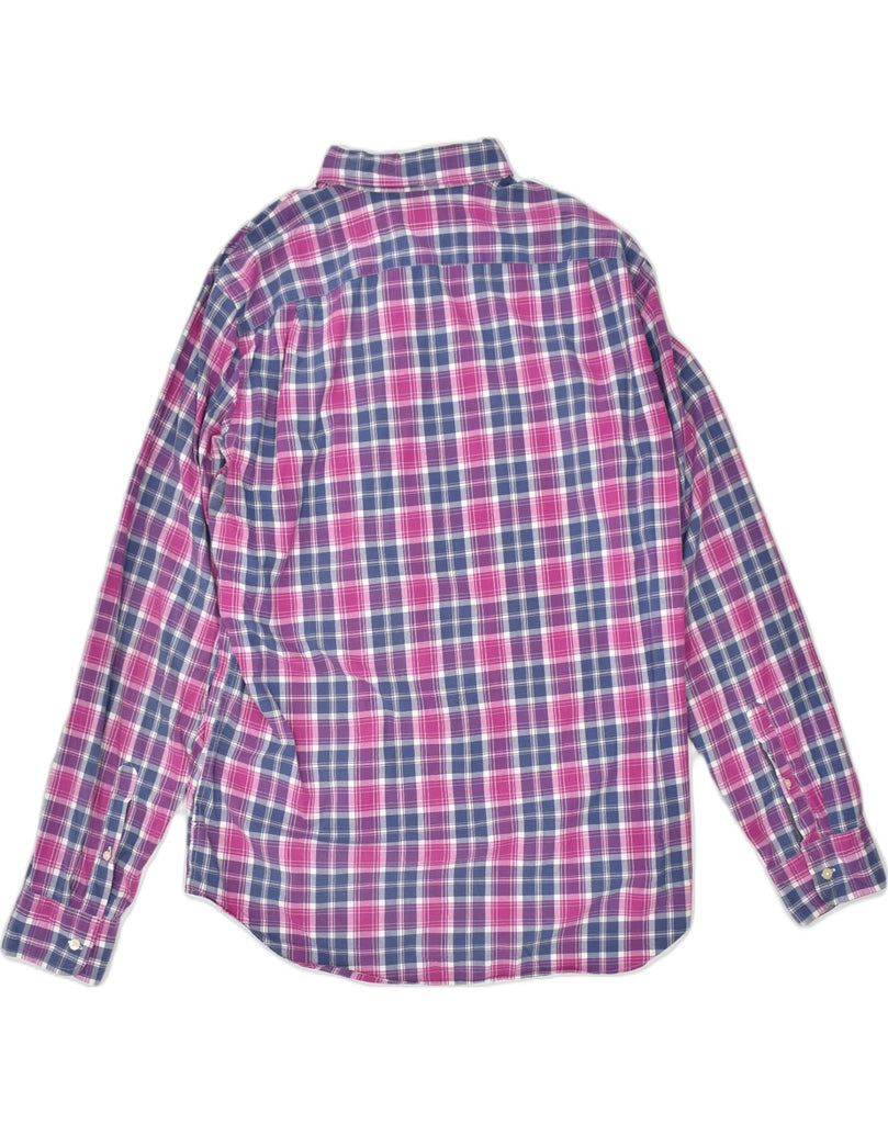 J. CREW Mens Tall Shirt Large Pink Check Cotton | Vintage | Thrift | Second-Hand | Used Clothing | Messina Hembry 