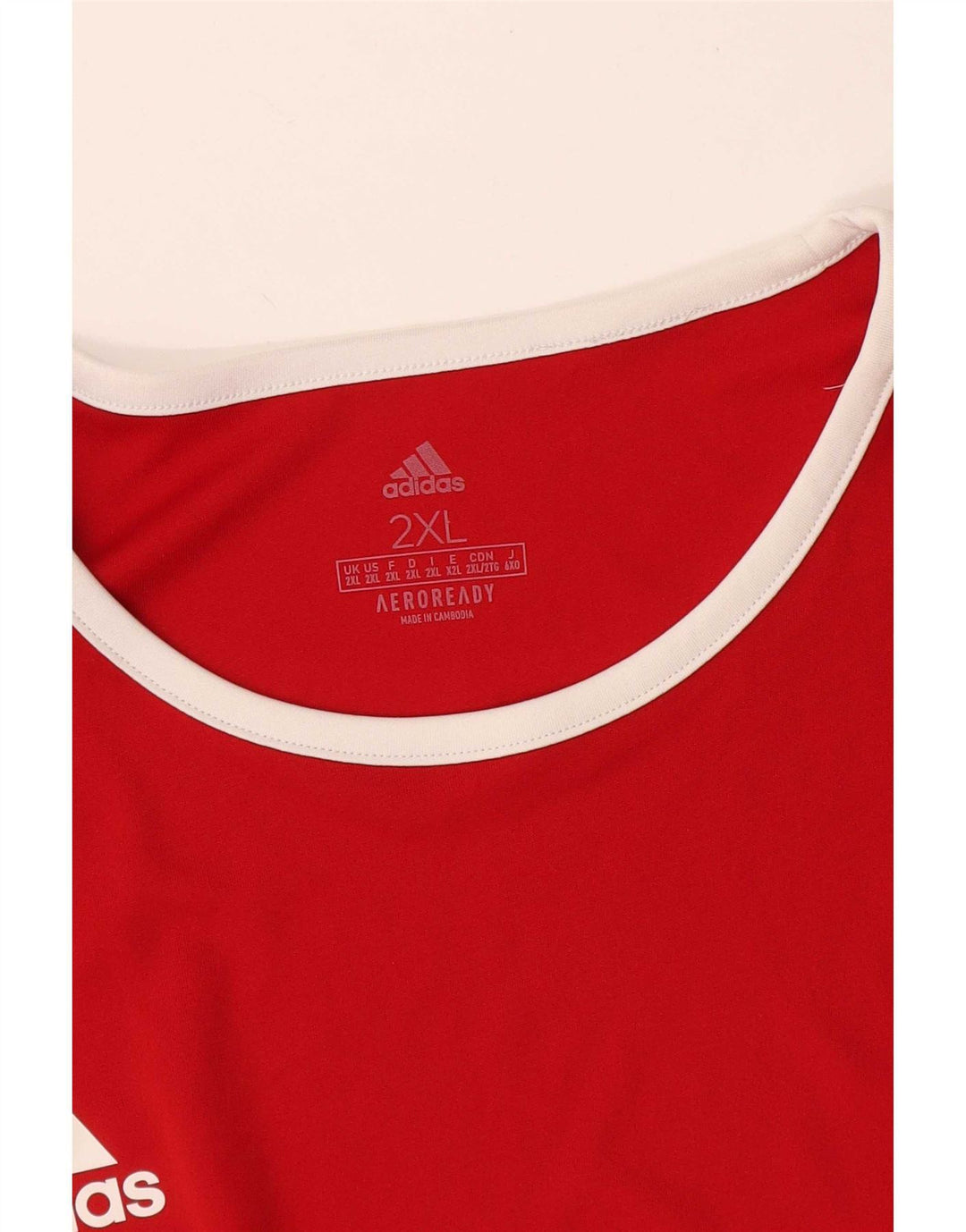 Adidas Mens Aeroready T-Shirt Top 2XL Red