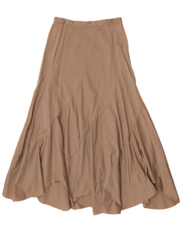 Ferre Womens A-Line Skirt Medium W28 Beige Cotton