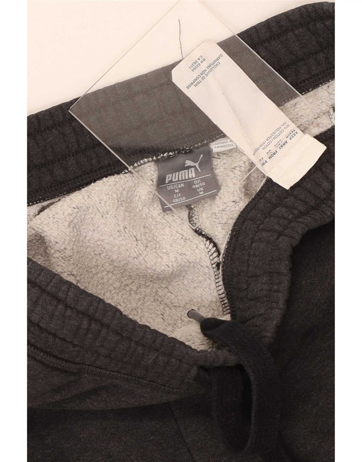 Puma Mens Tracksuit Trousers Medium Grey Cotton