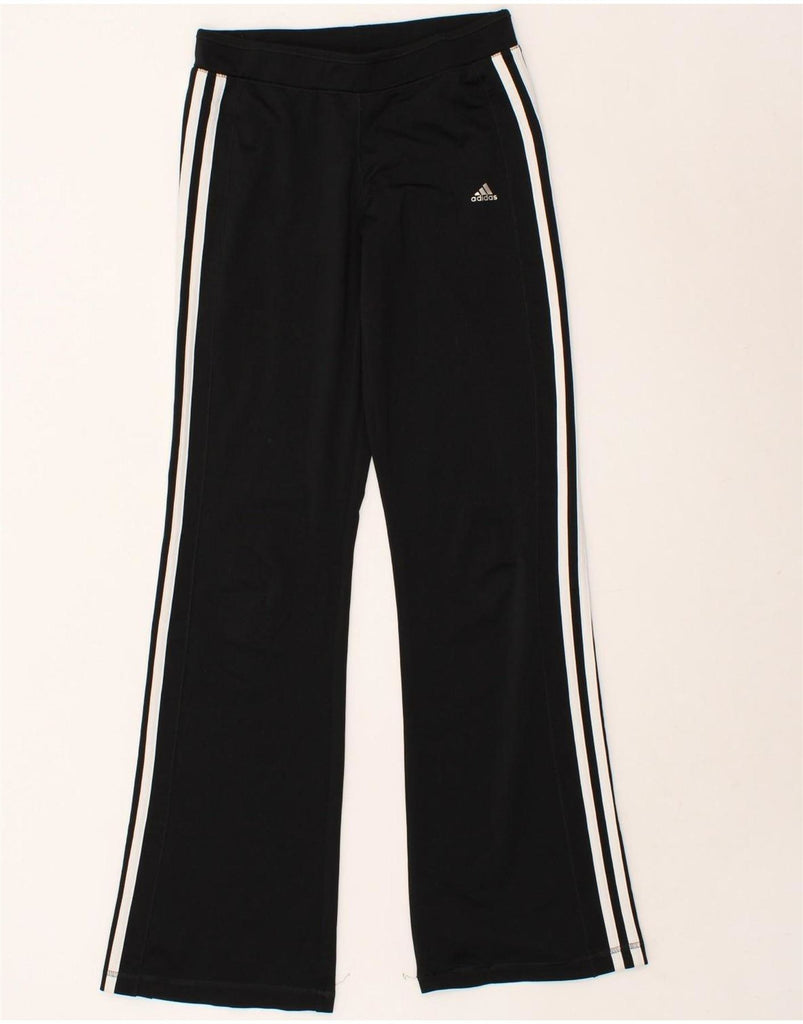 ADIDAS Girls Tracksuit Trousers 14-15 Years Black Polyester Vintage Adidas and Second-Hand Adidas from Messina Hembry 