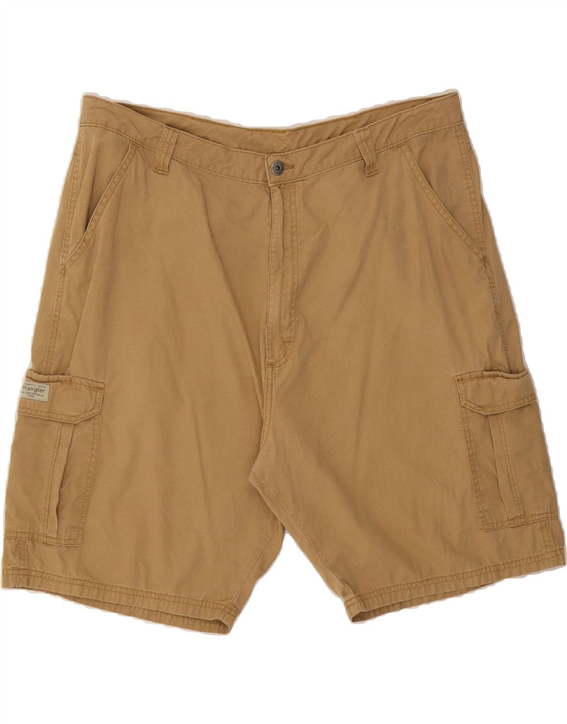 WRANGLER Mens Cargo Shorts W40 XL  Beige Pinstripe Cotton Vintage Wrangler and Second-Hand Wrangler from Messina Hembry 