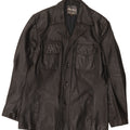 Vintage Mens Leather Jacket EU 50 Large Black Leather