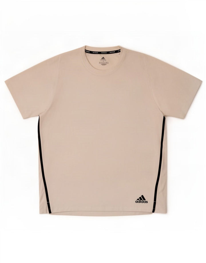 Adidas Mens Aeroready T-Shirt Top Large White Polyester