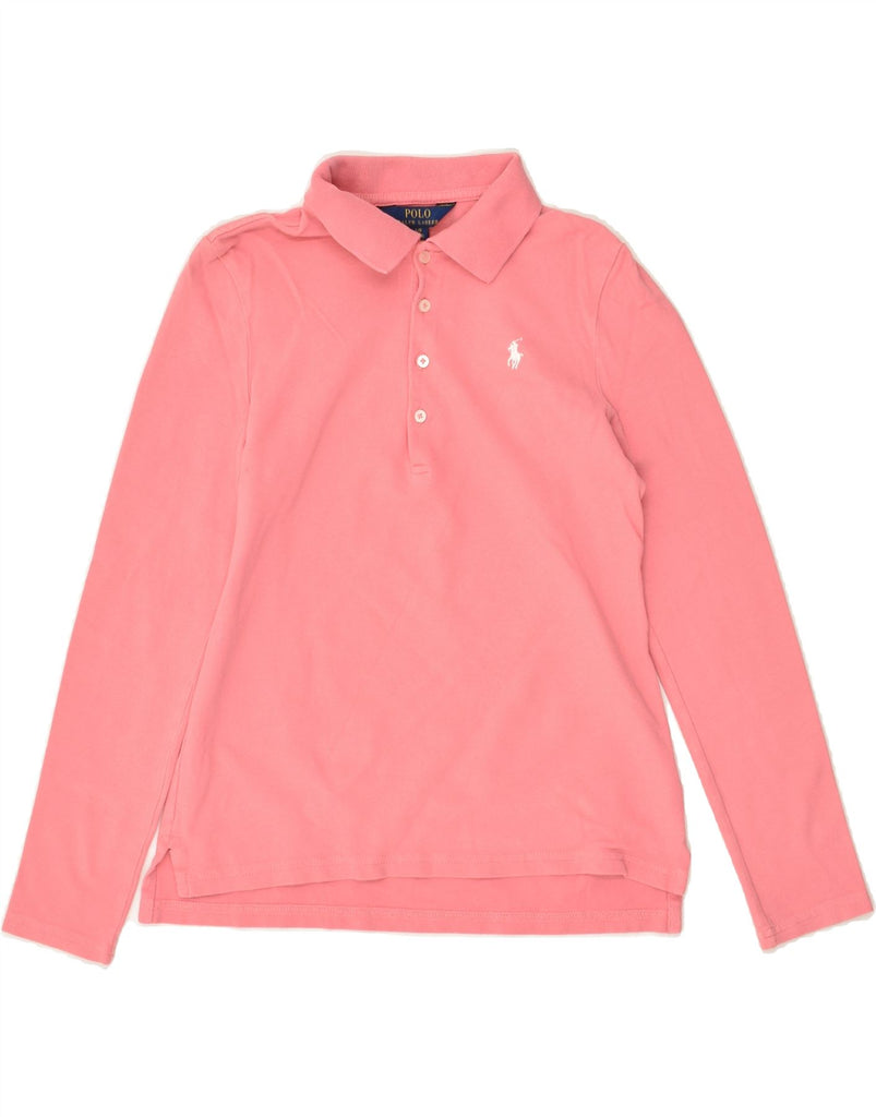 POLO RALPH LAUREN Boys Long Sleeve Polo Shirt 12-13 Years Large Pink | Vintage Polo Ralph Lauren | Thrift | Second-Hand Polo Ralph Lauren | Used Clothing | Messina Hembry 
