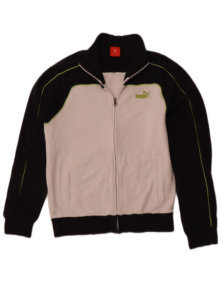 PUMA Mens Tracksuit Top Jacket Medium White Colourblock