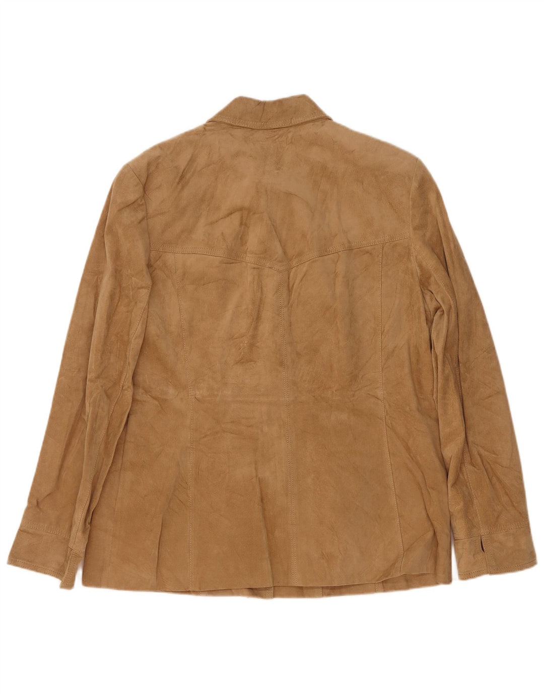 Madeleine Womens Suede Jacket UK 14 Large Beige Leather