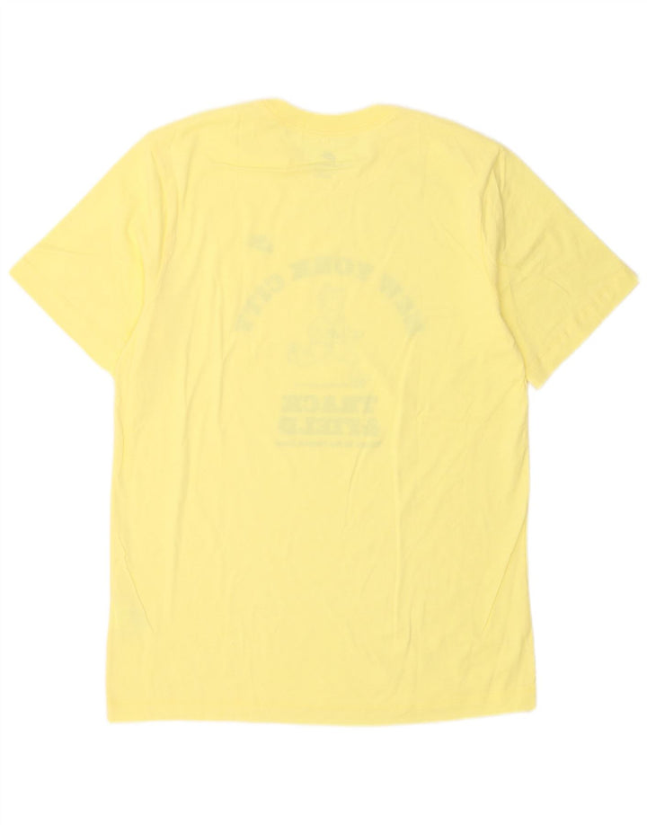 Nike Mens Graphic T-Shirt Top Medium Yellow Cotton