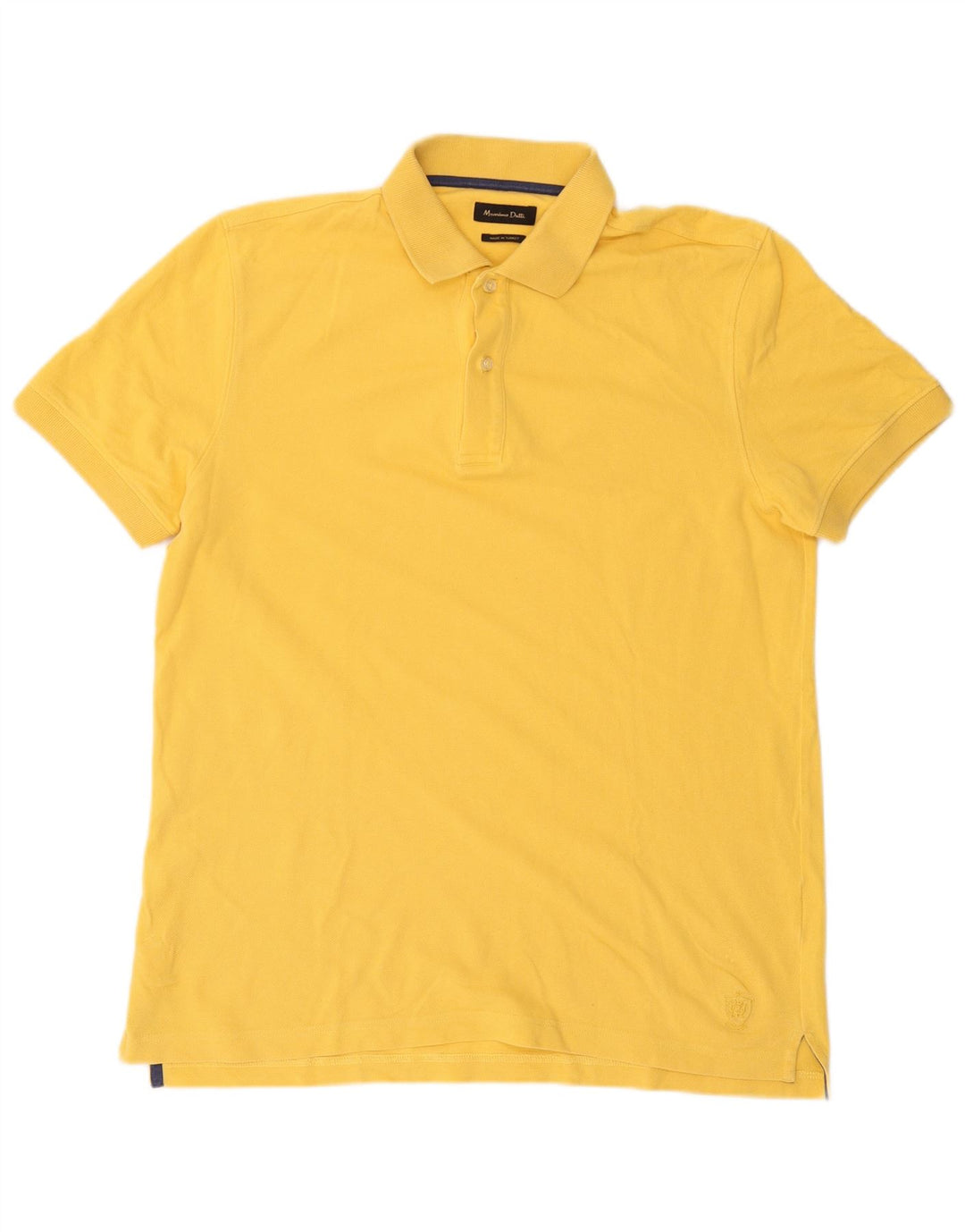 Massimo Dutti Mens Polo Shirt Large Yellow