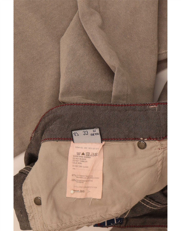 Trussardi Mens Straight Jeans W31 L33 Grey Cotton