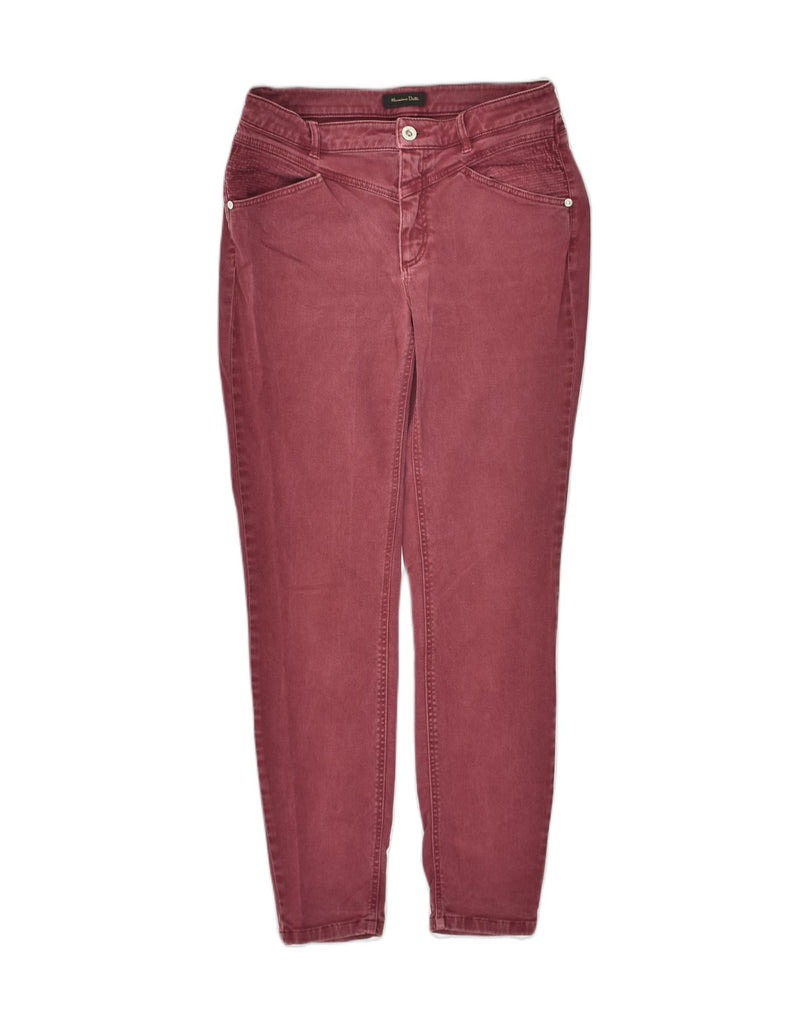 MASSIMO DUTTI Womens Slim Casual Trousers EU 38 Medium W28 L28 Burgundy | Vintage Massimo Dutti | Thrift | Second-Hand Massimo Dutti | Used Clothing | Messina Hembry 