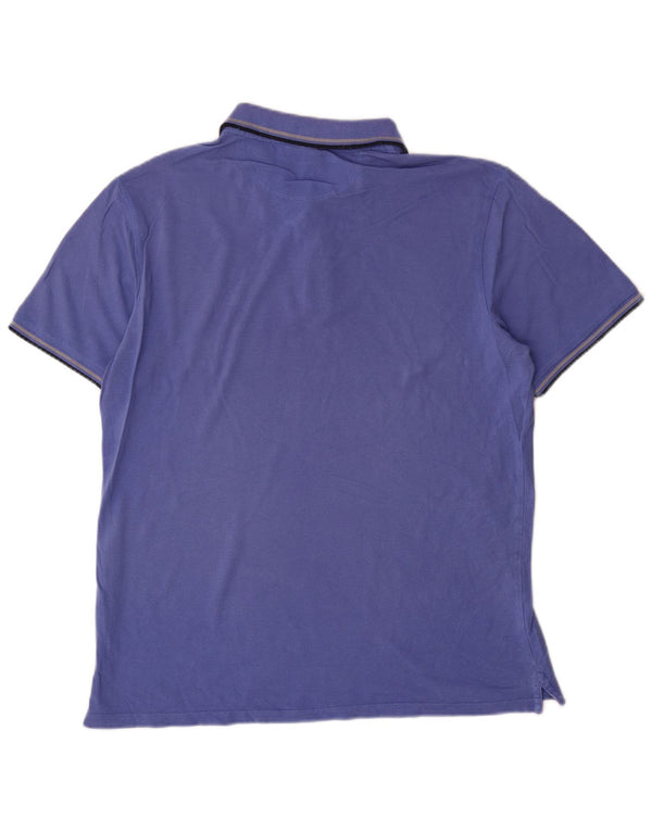 Champion Mens Polo Shirt Large Blue Cotton