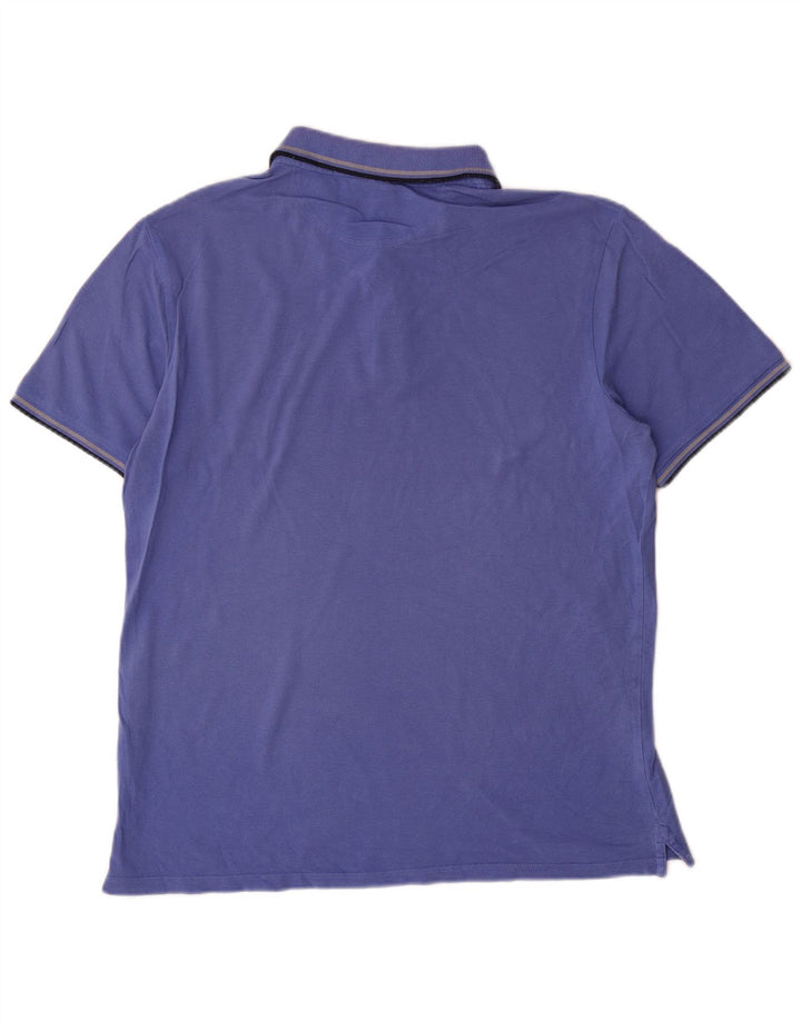 Champion Mens Polo Shirt Large Blue Cotton