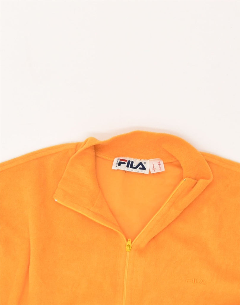 FILA Mens Zip Neck Fleece Jumper Medium Yellow Polyester | Vintage Fila | Thrift | Second-Hand Fila | Used Clothing | Messina Hembry 