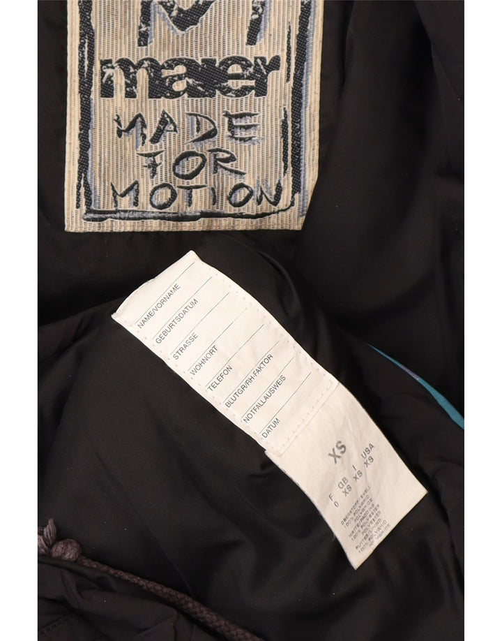 MAIER Mens Oversized Pullover Windbreaker Jacket UK 6 XS Black Floral