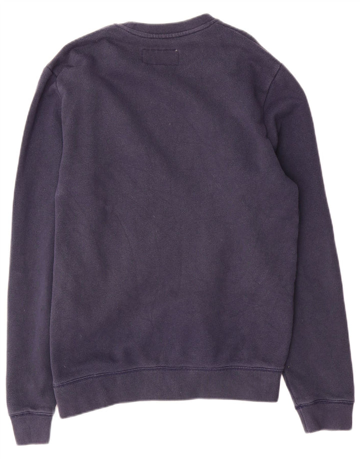 Jack Wills Mens Graphic Sweatshirt Jumper Small Navy Blue Cotton
