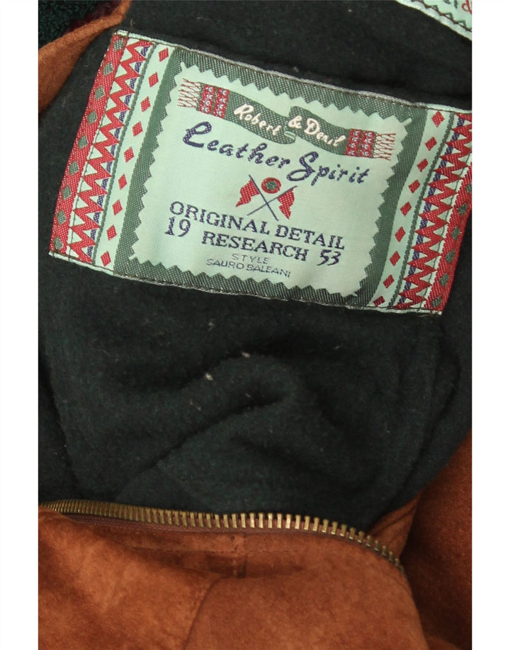 Vintage Mens Suede Overcoat UK 40 Large Brown