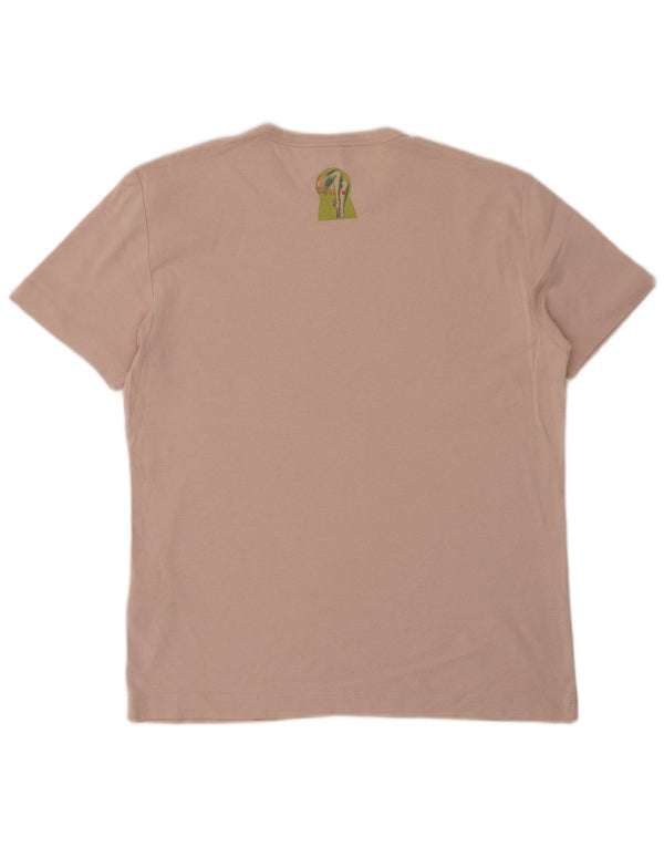 Hugo Boss Womens Graphic T-Shirt Top UK 16 Large Pink