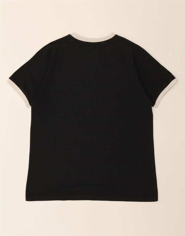 Adidas Boys T-Shirt Top 13-14 Years Black Cotton