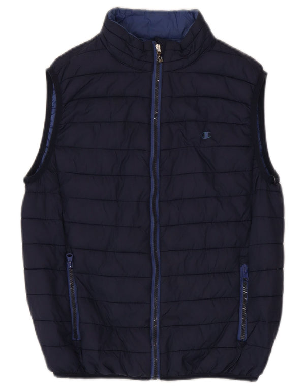 Champion Boys Padded Gilet 9-10 Years Medium Navy Blue Polyamide