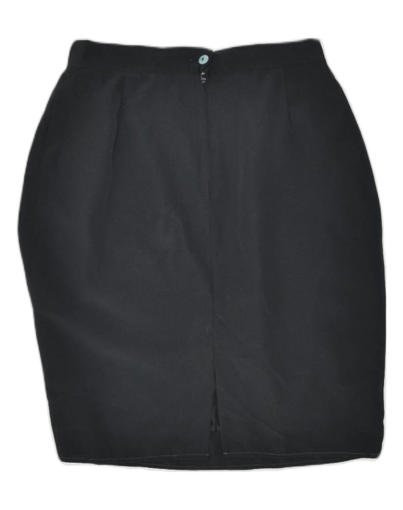 VINTAGE Womens Pencil Skirt W28 Medium Black Polyester | Vintage | Thrift | Second-Hand | Used Clothing | Messina Hembry 