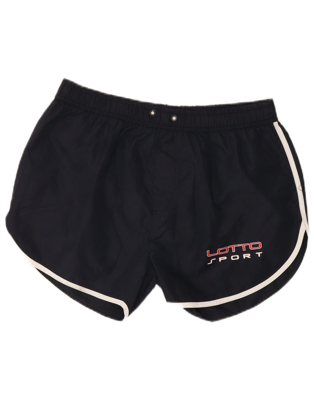 Lotto Womens Graphic Sport Shorts UK 14 Large Navy Blue Polyester