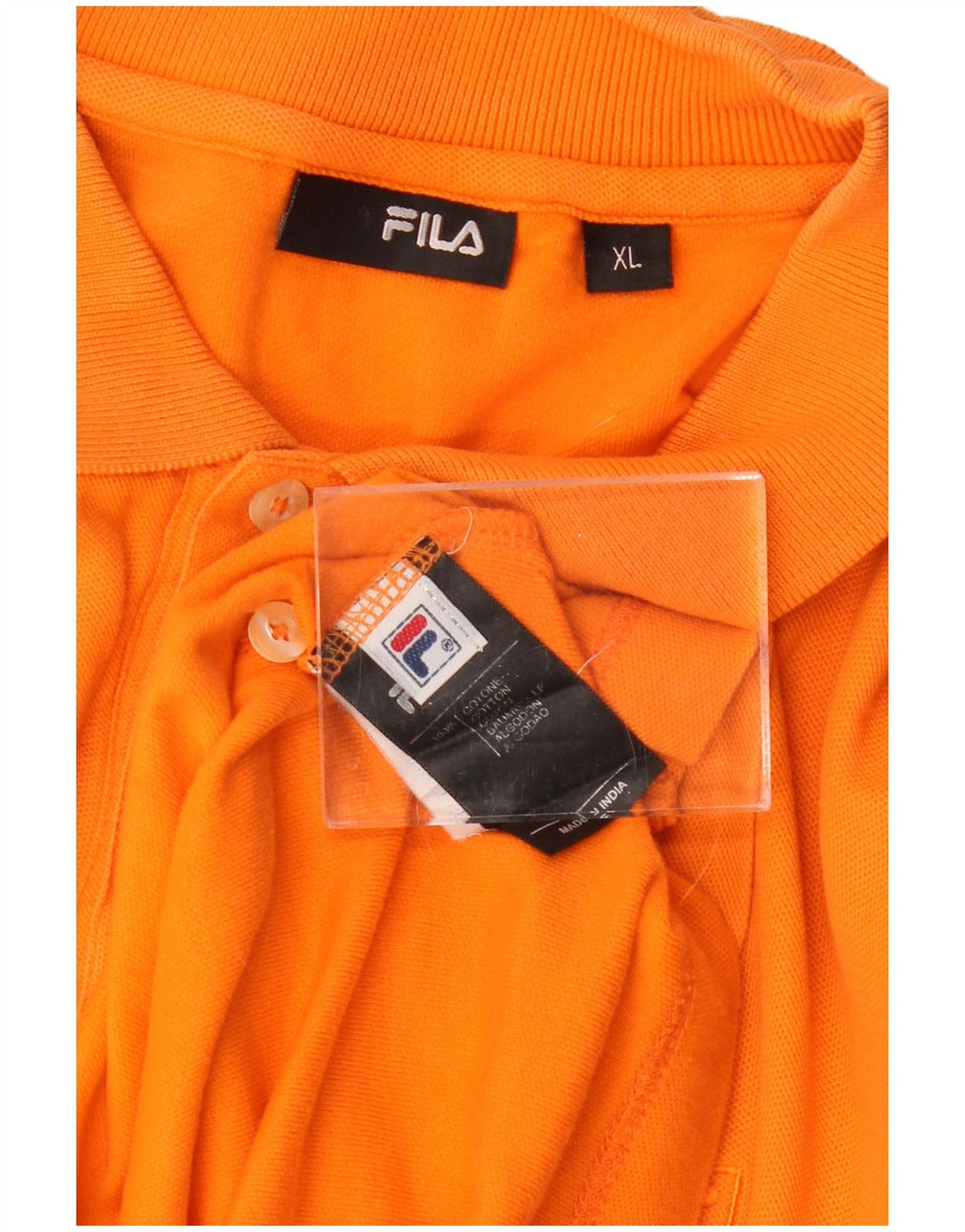 FILA Mens Polo Shirt XL Orange Cotton