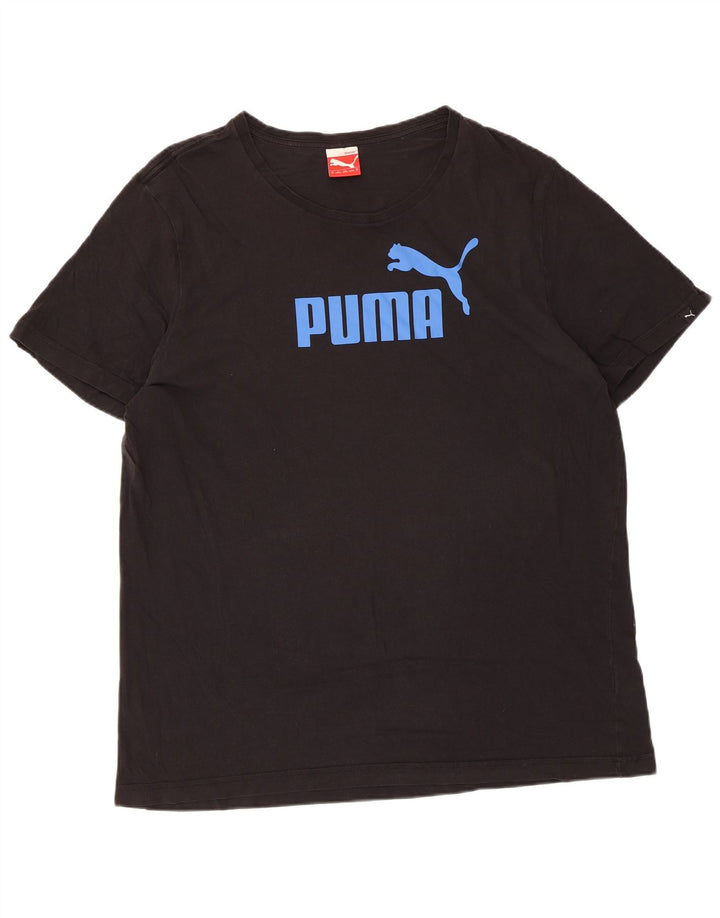 Puma Mens Graphic T-Shirt Top XL Black Cotton