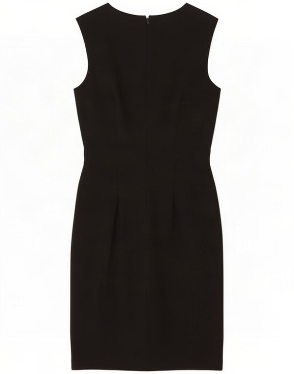 Warehouse Womens Sleeveless Sheath Dress UK 10 Small Black Polyester