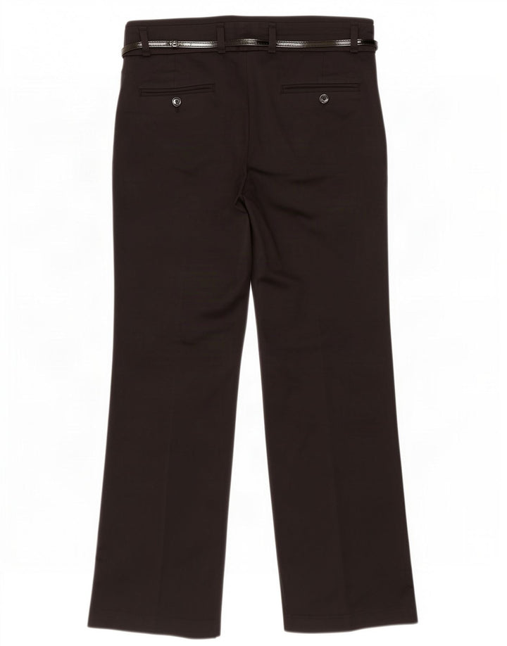 Zara Womens Bootcut Casual Trousers EU 40 Medium W30 L30 Black Cotton