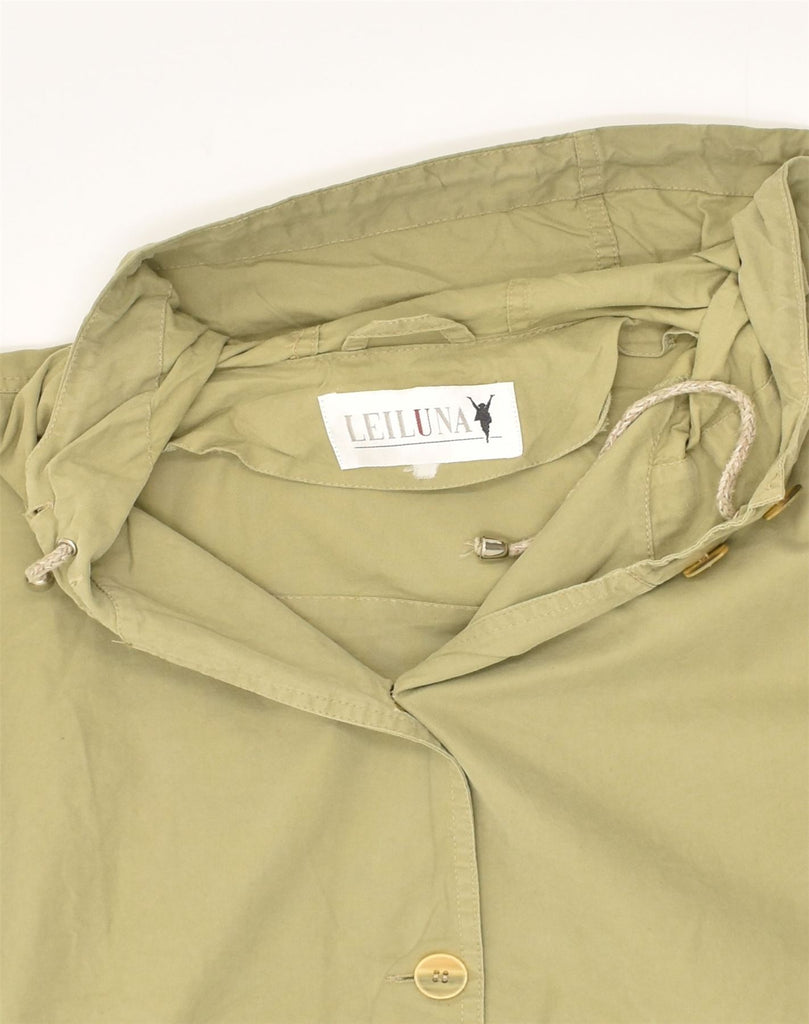 VINTAGE Womens Hooded Overcoat 2XL Khaki Cotton | Vintage Vintage | Thrift | Second-Hand Vintage | Used Clothing | Messina Hembry 