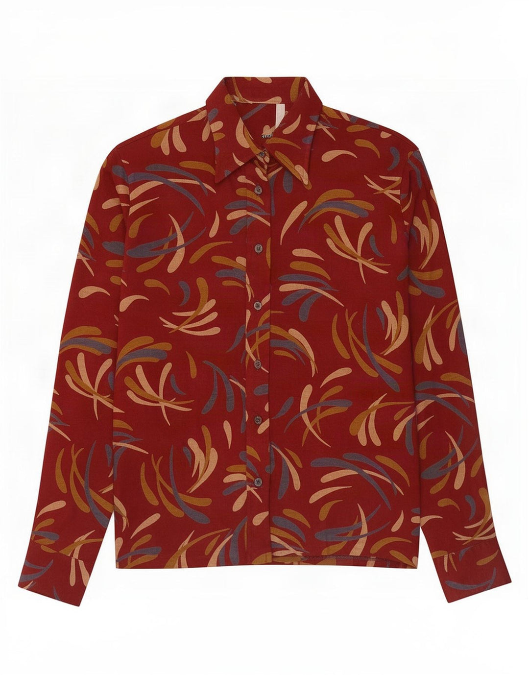 Vintage Womens Abstract Pattern Shirt IT 48 XL Red Acrylic