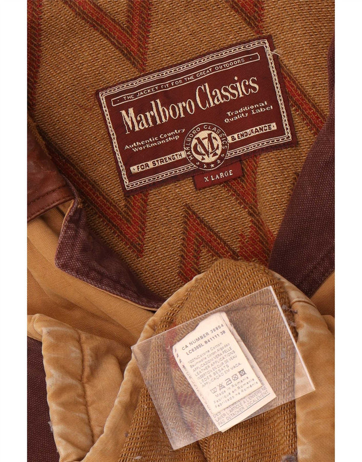 Marlboro Classics Mens Windbreaker Jacket UK 42 XL Brown Cotton