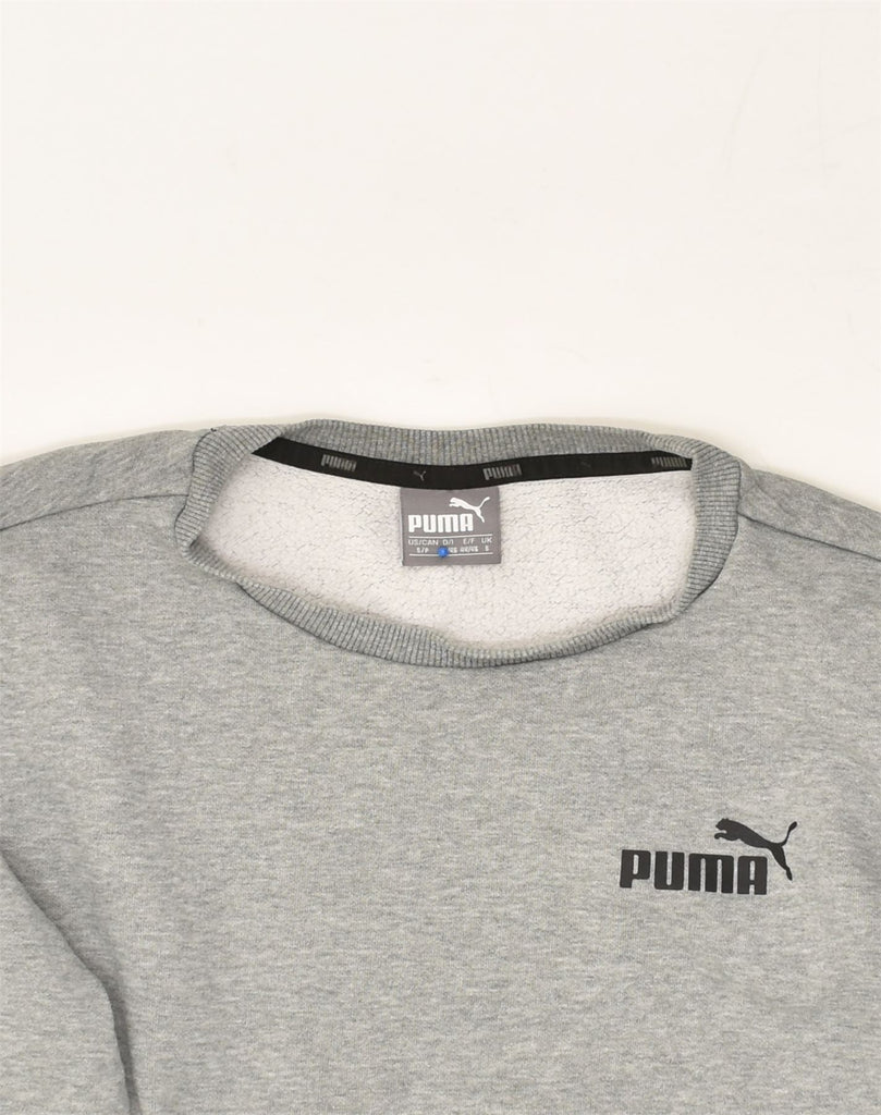 PUMA Mens Sweatshirt Jumper Small Grey Cotton | Vintage Puma | Thrift | Second-Hand Puma | Used Clothing | Messina Hembry 