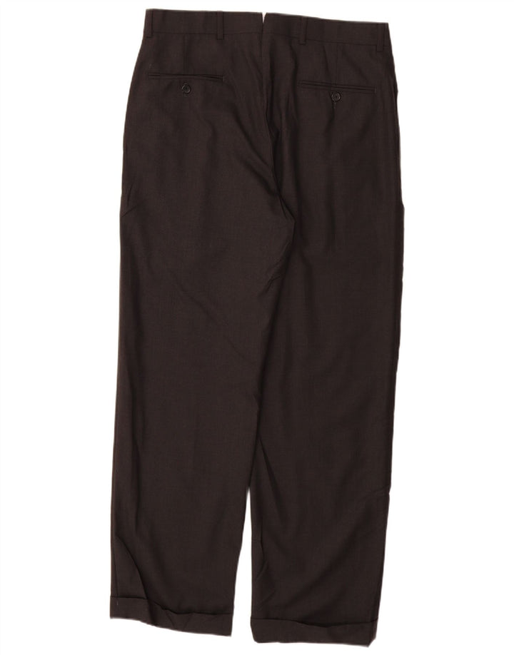 BROOKS BROTHERS Mens Madison Pegged Suit Trousers W33 L30 Grey Wool