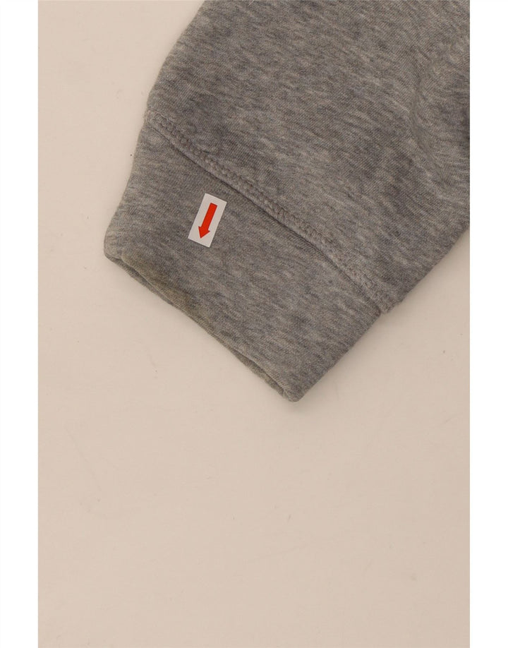 TOMMY HILFIGER Womens Oversized Graphic Hoodie Jumper UK 14 Medium Grey