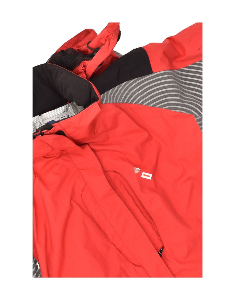 FILA Mens Hooded Windbreaker Jacket UK 40 Large Red Colourblock Polyester | Vintage Fila | Thrift | Second-Hand Fila | Used Clothing | Messina Hembry 