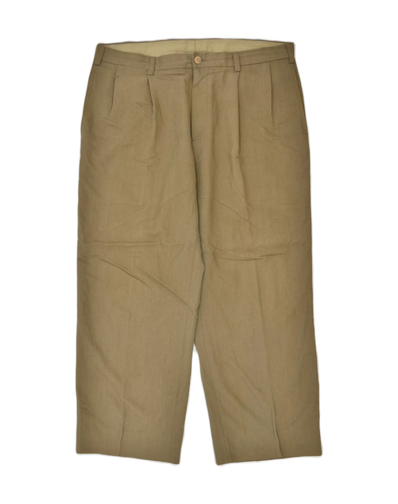 NAUTICA Mens Pegged Chino Trousers W38 L27 Khaki Polyester | Vintage | Thrift | Second-Hand | Used Clothing | Messina Hembry 