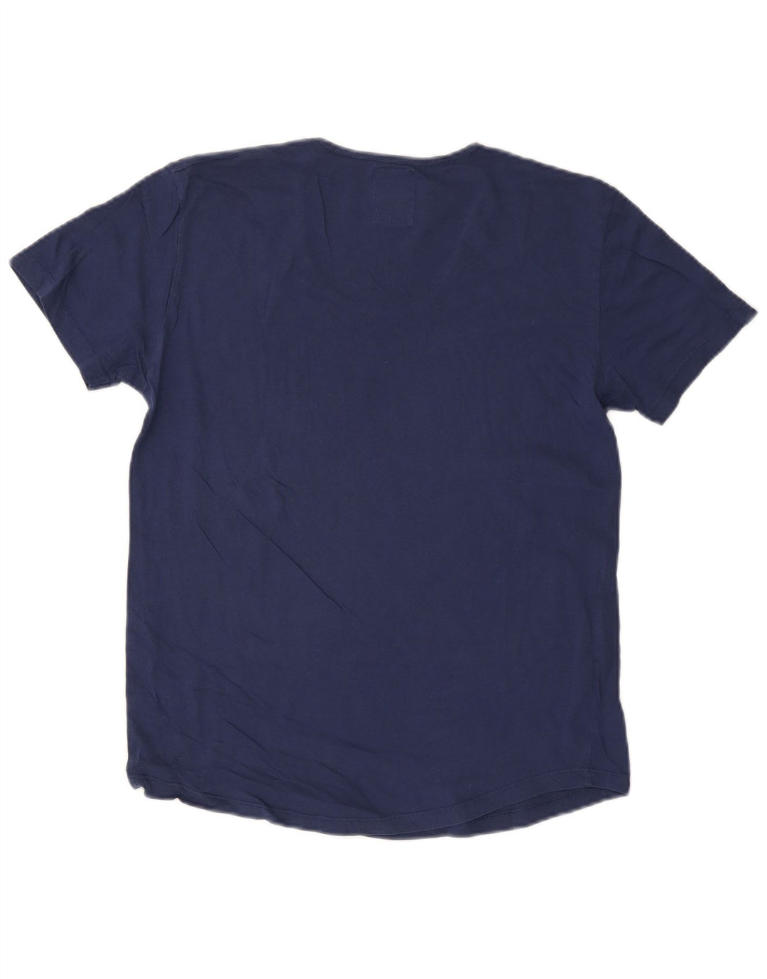 ZARA Womens T-Shirt Top UK 14 Large Navy Blue Cotton