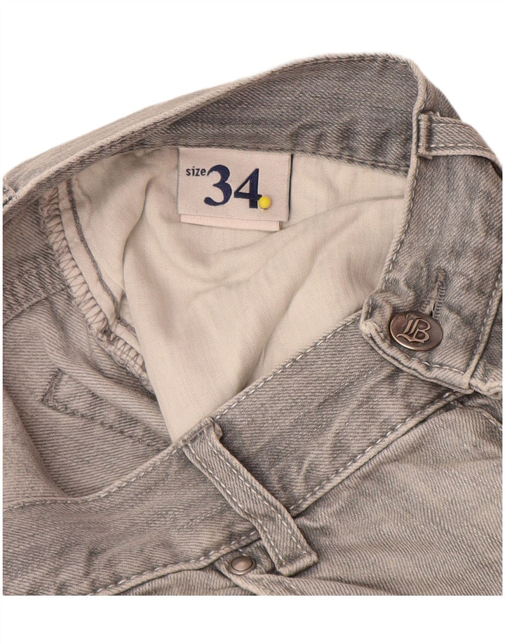 Boggi Mens Milano Straight Jeans W34 L30 Grey Cotton
