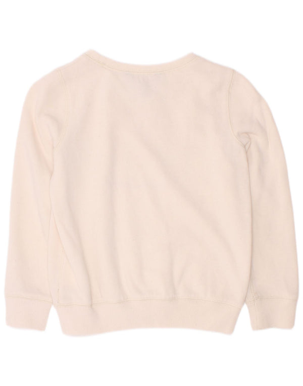 Polo Ralph Lauren Girls Graphic Sweatshirt Jumper 5-6 Years Off White
