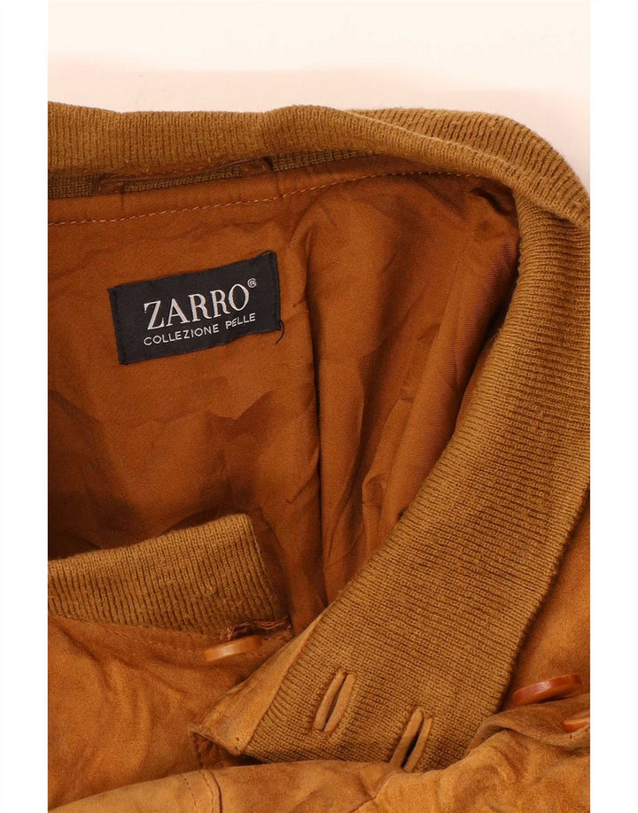 Zarro Mens Suede Bomber Jacket UK 38 Medium Brown