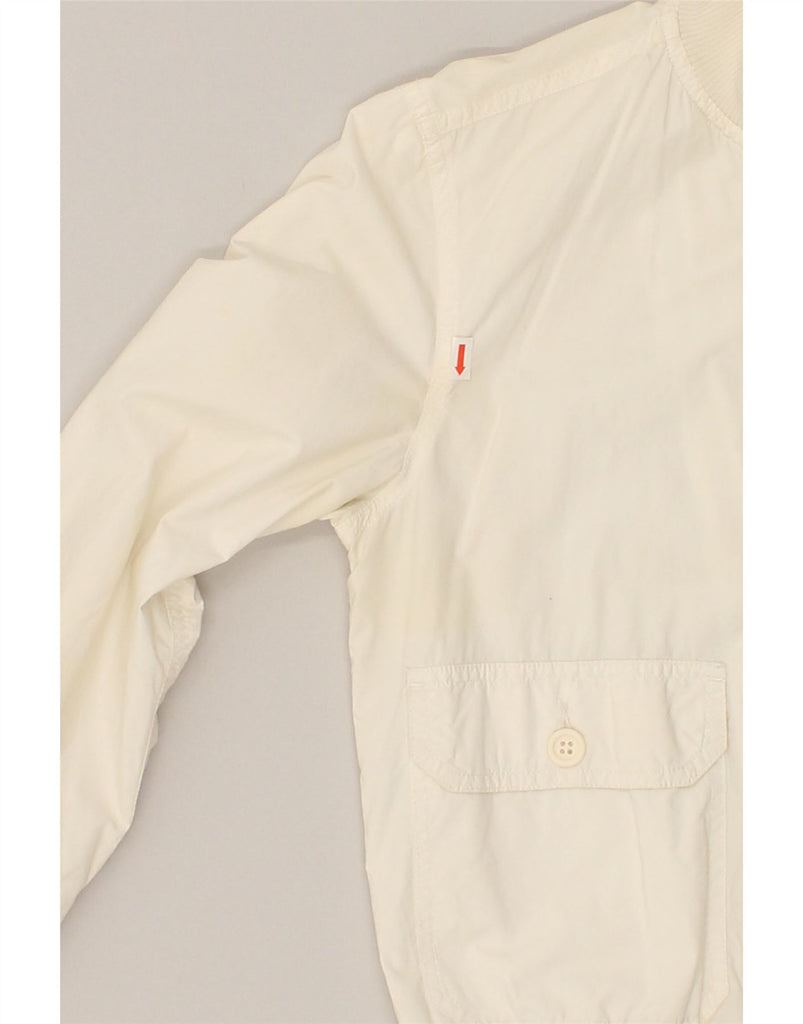 SERGIO TACCHINI Womens Bomber Jacket IT 44 Medium White Polyester | Vintage Sergio Tacchini | Thrift | Second-Hand Sergio Tacchini | Used Clothing | Messina Hembry 