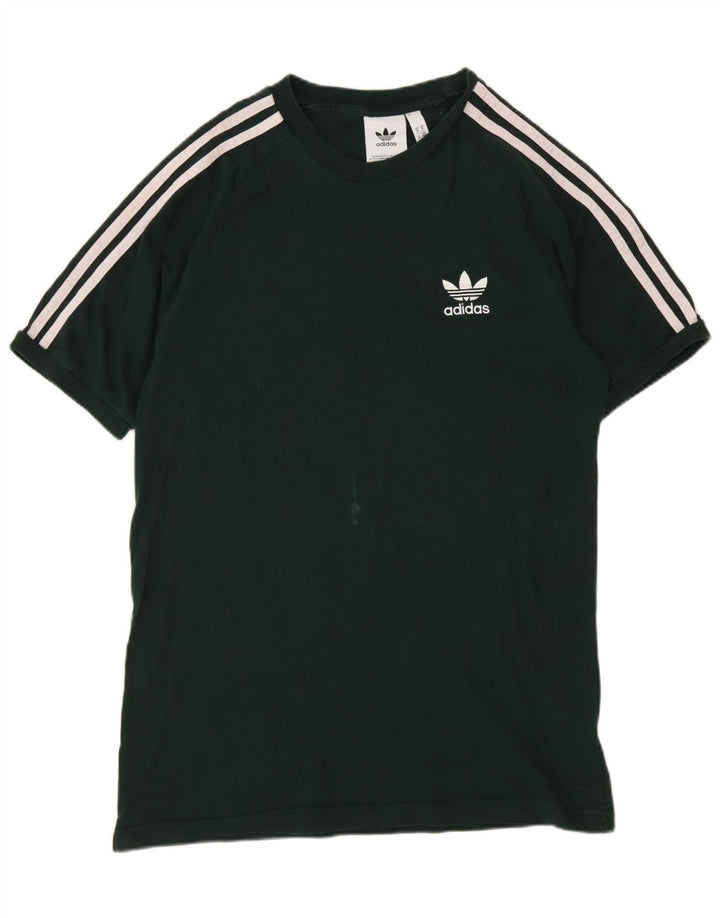 Adidas Mens T-Shirt Top Medium Green Cotton