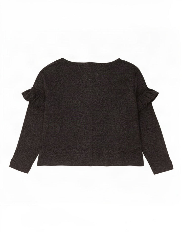 Zara Womens Top Long Sleeve UK 14 Medium Grey