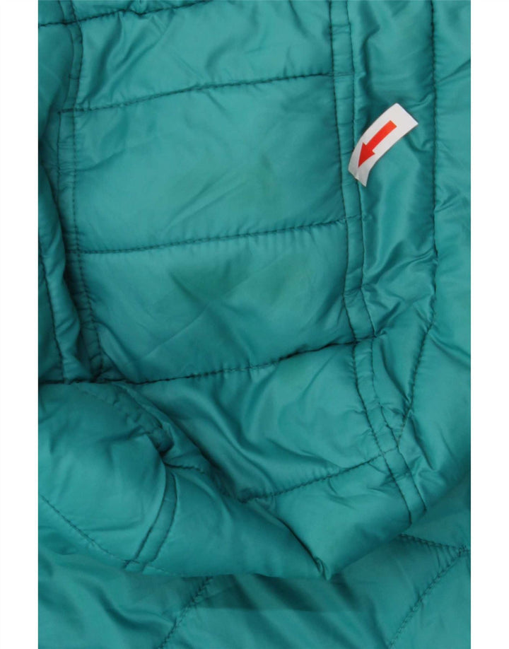 Barbour Womens Hooded Quilted Padded Jacket UK 14 Medium Blue Polyamide