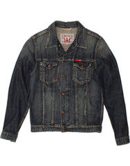 MUSTANG Mens Denim Jacket UK 38 Medium Blue Cotton