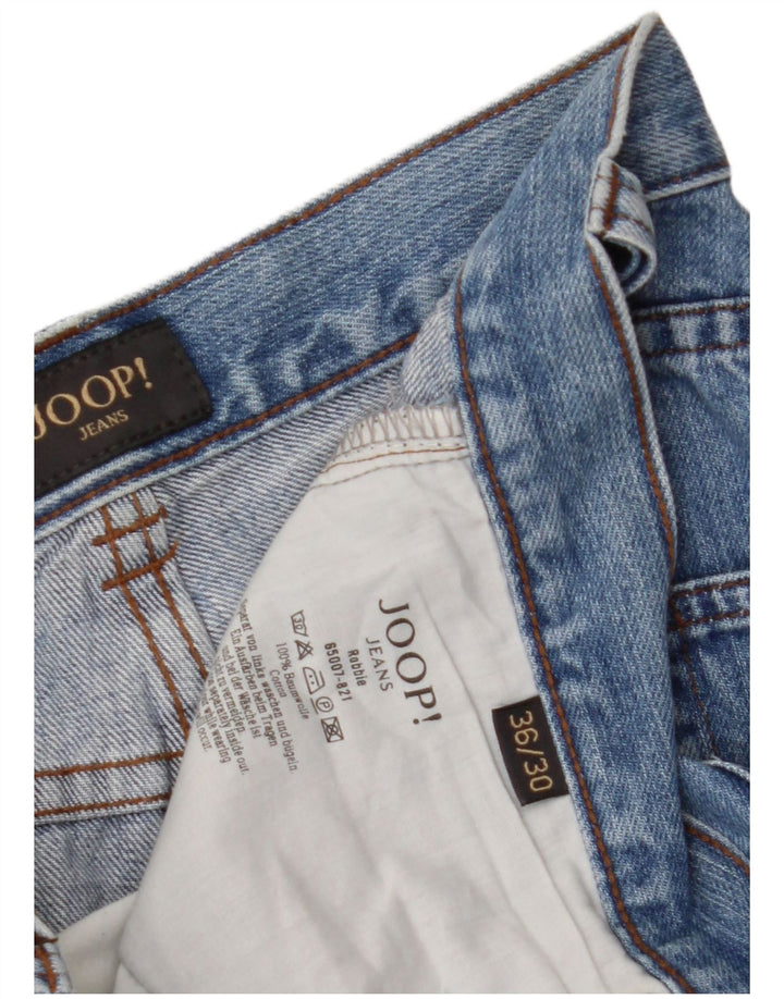 JOOP Mens Straight Jeans W36 L27 Blue Cotton