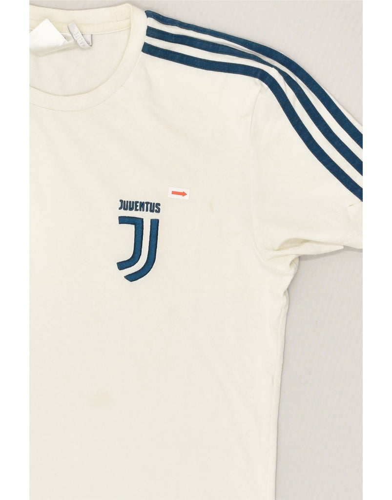 ADIDAS Mens Juventus Graphic T-Shirt Top Small Off White Cotton | Vintage Adidas | Thrift | Second-Hand Adidas | Used Clothing | Messina Hembry 