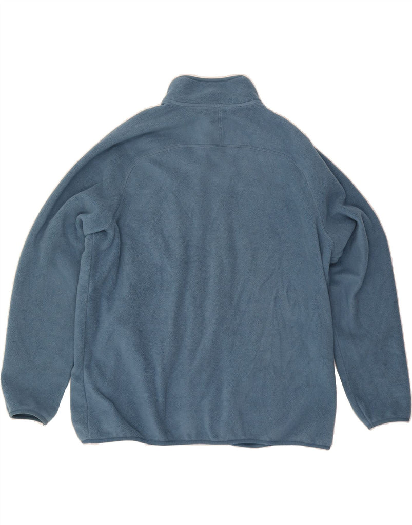 MARKS & SPENCER Mens Fleece Jacket UK 44 2XL Blue Polyester Vintage Marks & Spencer and Second-Hand Marks & Spencer from Messina Hembry 
